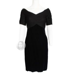 Bellville Sassoon Lorcan Mullany Cocktail Dress Silk Velvet Little Black Dress